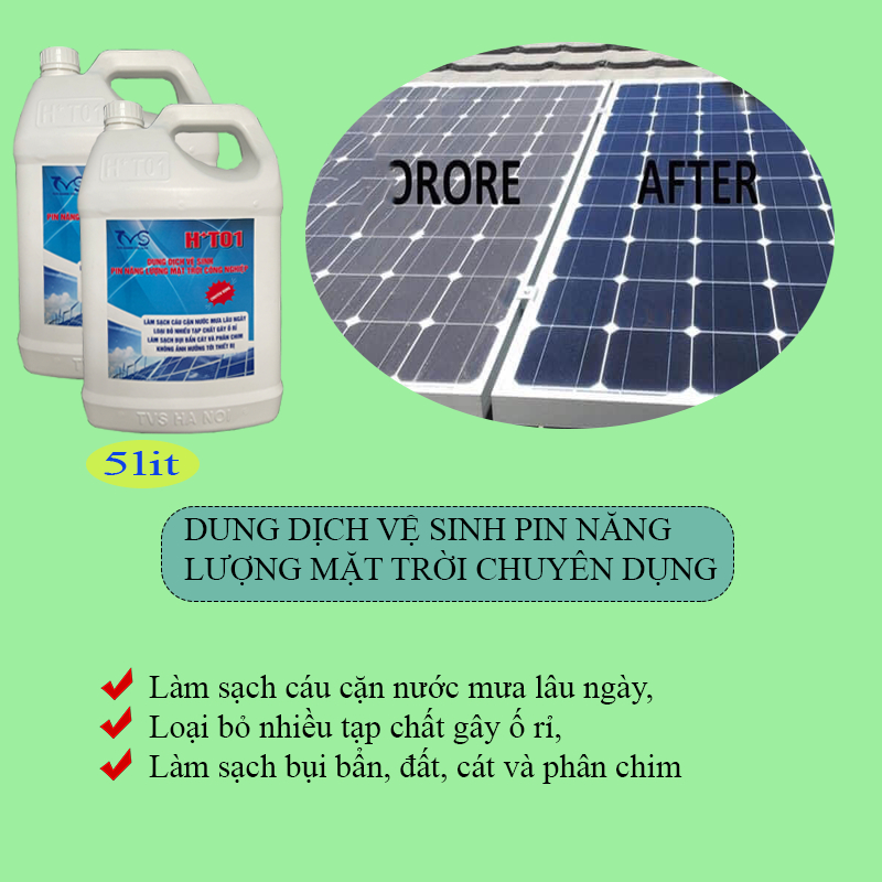 Ảnh Dung dịch tẩy pin năng lượng mặt trời TVS-5L, tẩy cặn canxi pin mặt trời 1