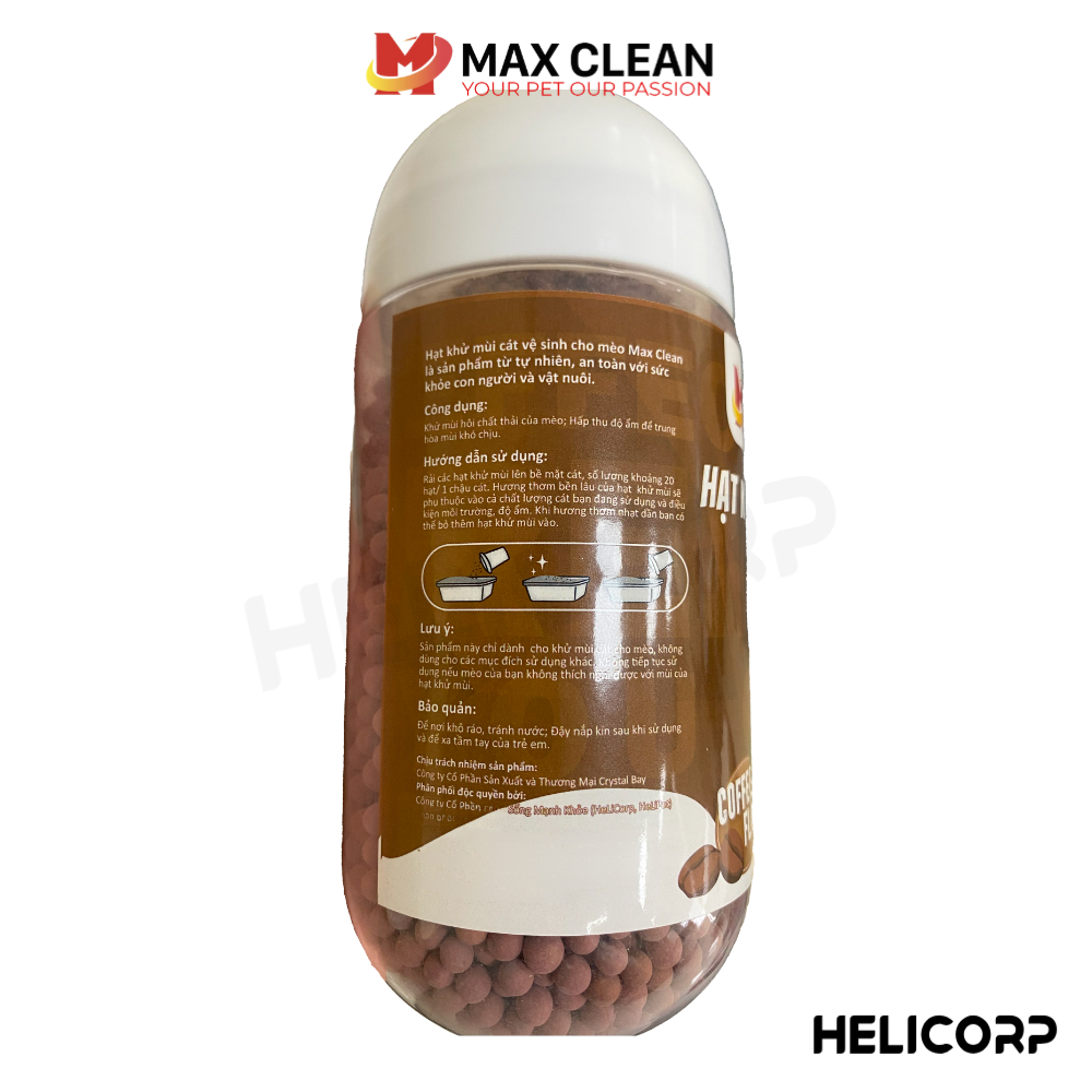 Ảnh Hạt Khử Mùi Cho Cát Vệ Sinh Mèo Max Clean - HeLiPet - Giúp Hấp Thụ Mùi Hiệu Quả, Giữ Vệ Sinh Lâu Dài 2