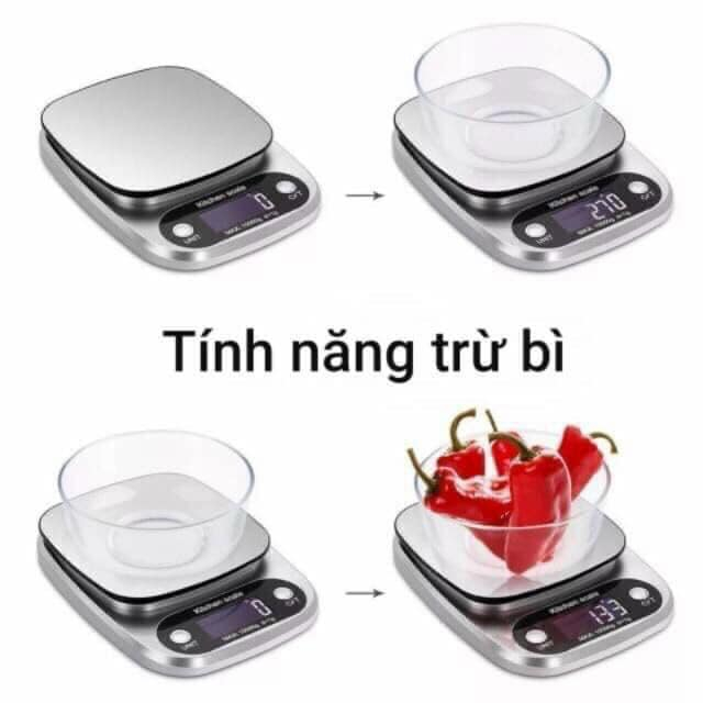 CÂN TIỂU LY INOX CÂN ĐƯỢC TỪ 0.1g - 10KG SIÊU TIỆN LỢI