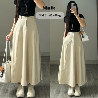 Chân váy xếp li dáng dài phong cách hàn quốc - 247Store