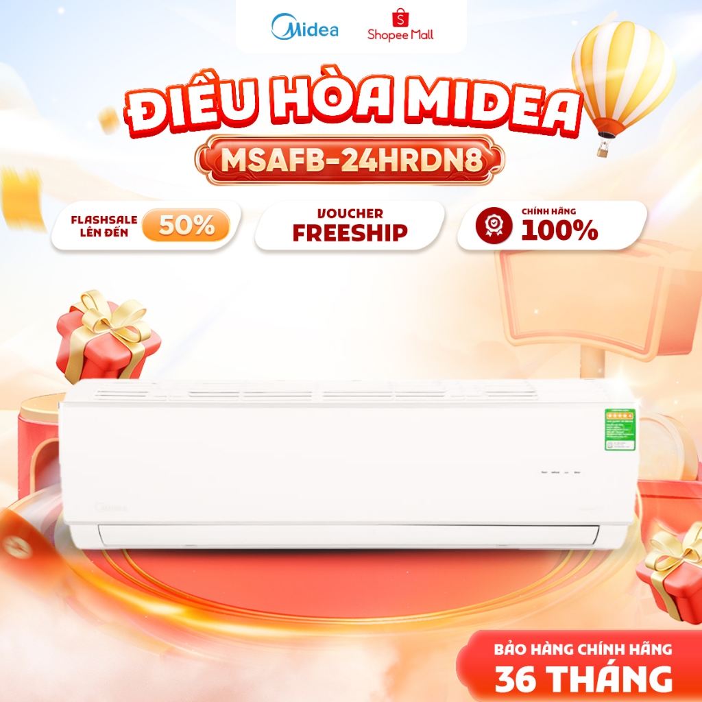 Máy Lạnh Midea MSAFB-24HRDN8 2.5HP Inverter - 2 chiều - 24.000BTU - Bảo ...