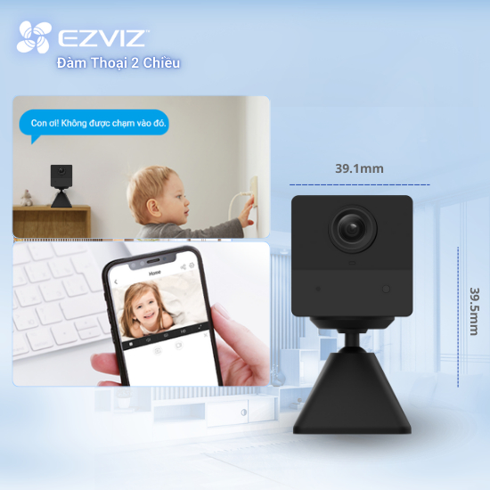 Ảnh Camera Wi-Fi EZVIZ CB2 Sử Dụng Sim 4G, Không Dây Pin Sạc 2000 mAh, Đầu Sạc Type-C 1