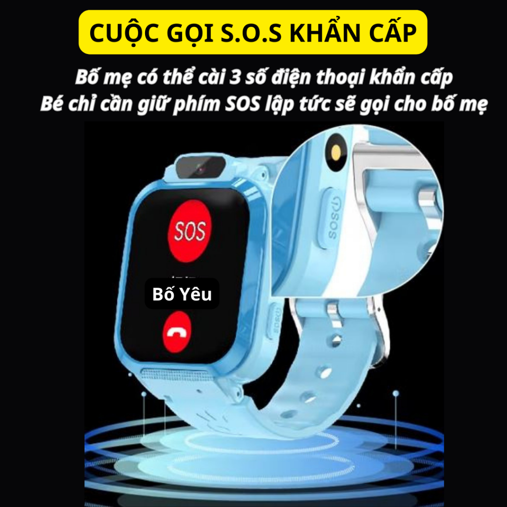 Đồng Hồ Thông Minh Lắp Sim Định Vị 4G _ Q20 cho Trẻ Em Học Sinh, Nge Gọi 2 chiều - Định Vị toàn quốc - pin khoẻ-Siêu Bền