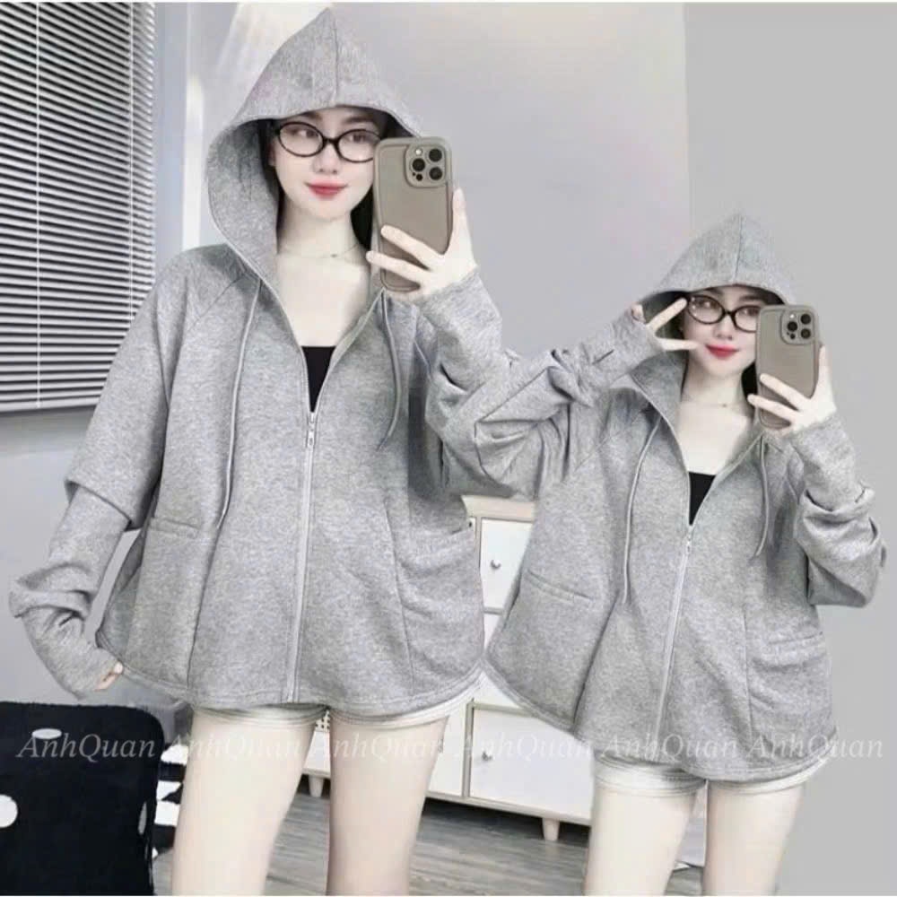 Áo Khoác Chống Nắng Nữ Vải Umi Dày Dặn Mềm Mịn,Form Dáng Xoè Trẻ Trung Chống Tia UV | BigBuy360 - bigbuy360.vn