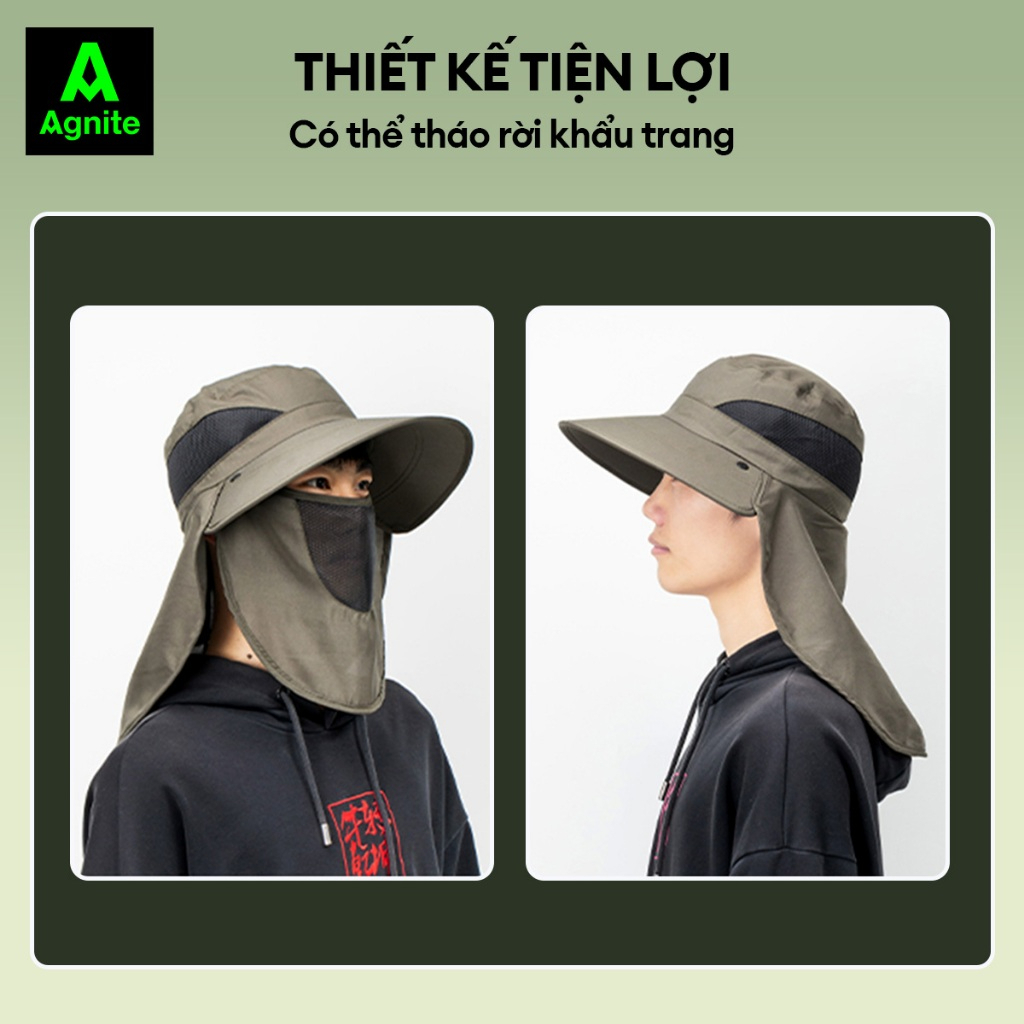 [Outlet S2] Mũ Chống Nắng Làm Vườn Agnite by Deli Chống tia UV Kèm Mạng Che Mặt Thiết Kế Lưới Thoáng Mát Dễ Chịu