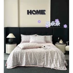 Bộ chăn ga cotton đũi hoa sắc màu vintage ga Trần bông ga, vỏ chăn kèm 2 vỏ gối  mềm mịn, bền đẹp đủ kích thước — ảnh 2