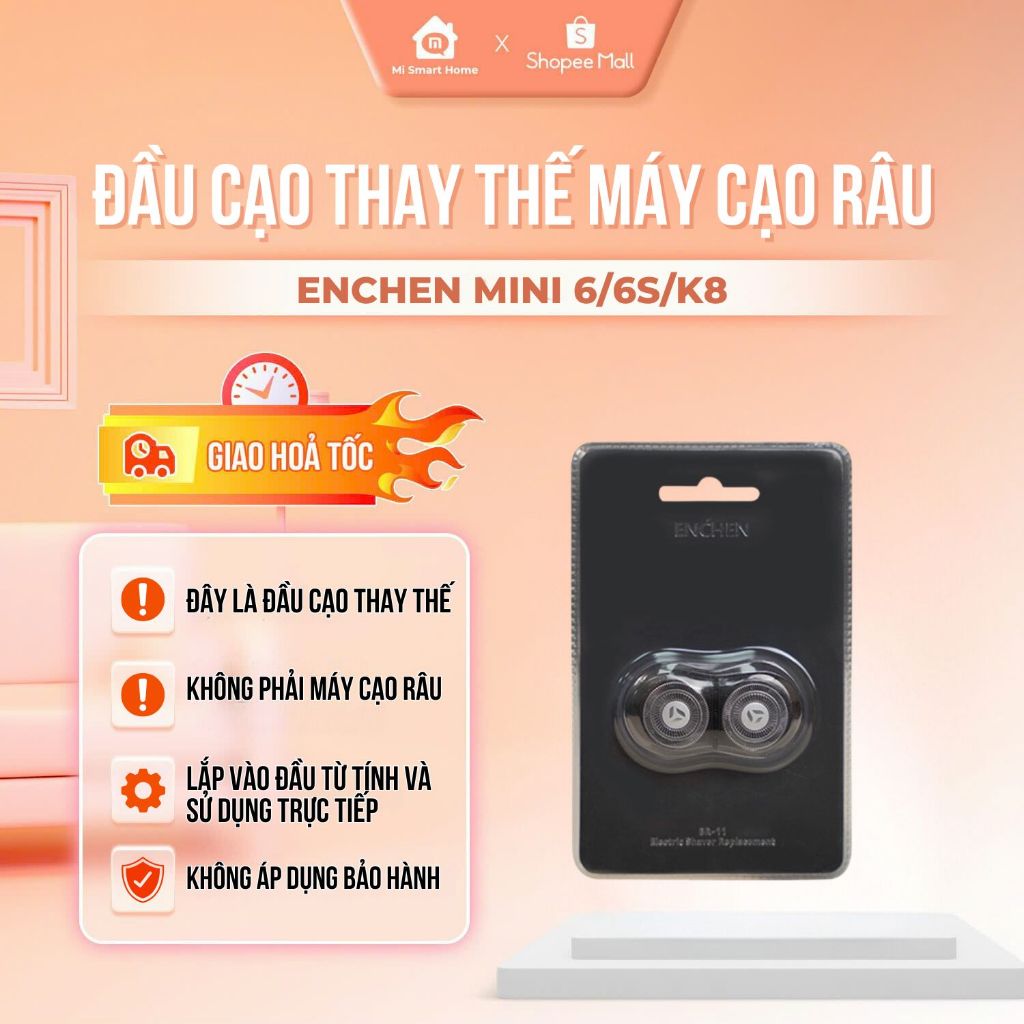 Đầu dao thay thế máy cạo râu Enchen Mini 6, Mini 6s, K8 (chỉ có đầu cạo ...