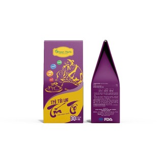 Hộp Trà túi lọc tía tô, đánh bay gút,, giải cảm, mát trong sạch mụn hộp 30 gói x 5g