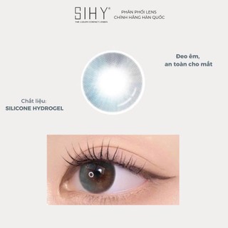 SIHY - Kính áp tròng, Lens [CẬN] Elsa Gray màu xám, độ cận 0 độ đến 8 độ, xuất xứ Hàn Quốc