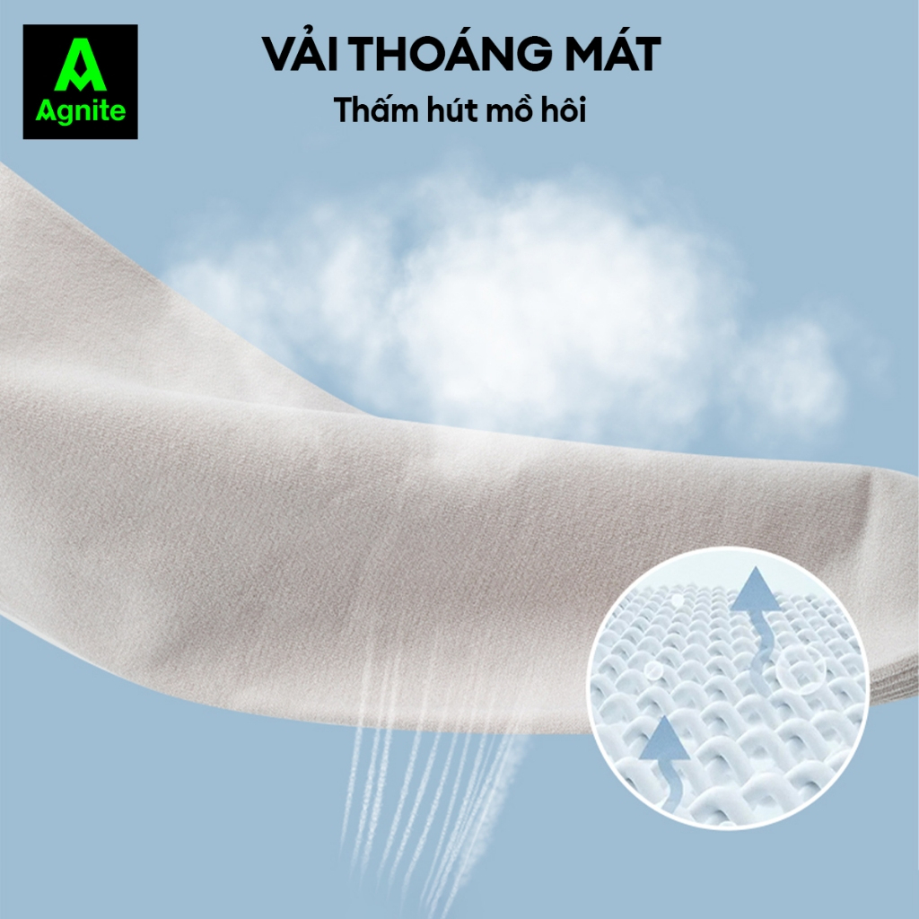[NEW] Đôi Găng Tay Chống Nắng Nam Nữ Agnite Deli Chống Tia UV SPF60 Bao Tay Phượt Du Lịch Chất Liệu Thoáng