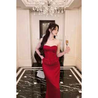 [Deal Độc Quyền] Set Nữ Tube Top With Long Thin Skirt, Chất Vải Thun Silk Thoải Mái, WSB144 SOME HOW STORE