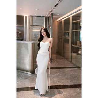[Deal Độc Quyền] Set Nữ Tube Top With Long Thin Skirt, Chất Vải Thun Silk Thoải Mái, WSB144 SOME HOW STORE