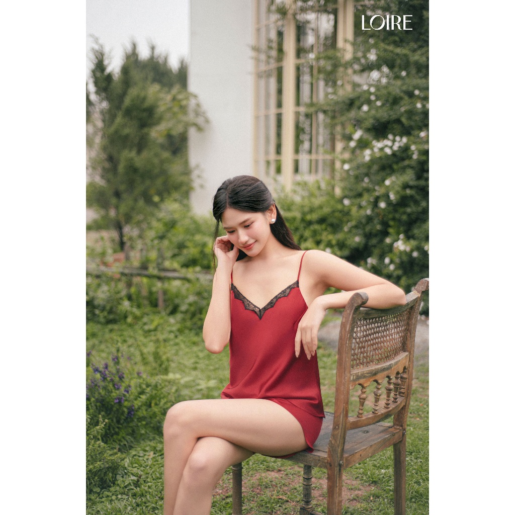 Bộ Đồ Ngủ Ngắn 2 Dây Phối Ren Quần Dáng Ngắn Sexy Loirechic BHDN19