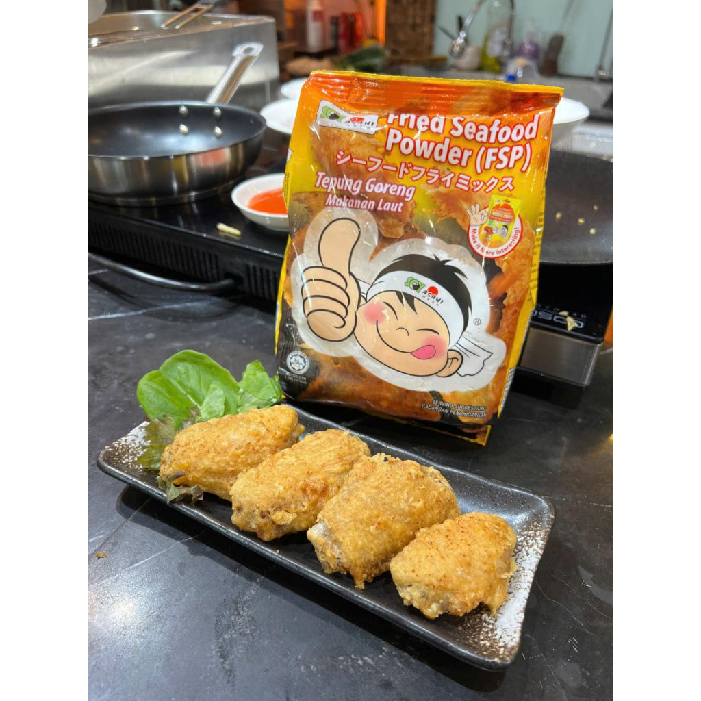 Bột chiên giòn Tempura Soy Asahi (FSP) 500g, Bột Chiên Tạo Lớp Áo Giòn Rụm, Vàng Đẹp, Ít Thấm Dầu