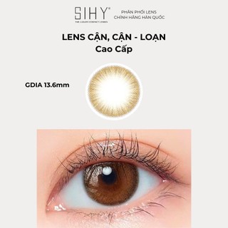 SIHY - Kính áp tròng, Lens [CẬN] Elsa Brown màu nâu nhẹ nhàng, công nghệ khóa màu 2 lớp