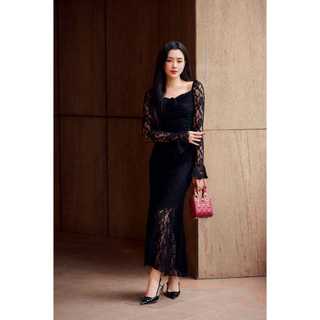 Đầm Dài Nữ Sweet Lacey, Chất Vải Thun Ren Thoải Mái, WDD076 SOME HOW STORE