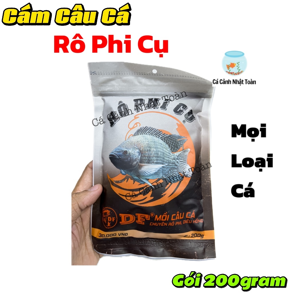 MỒI CÁM CÂU CÁ RÔ PHI CỤ CHUYÊN RÔ PHI, ĐIÊU HỒNG DF GÓI 200G