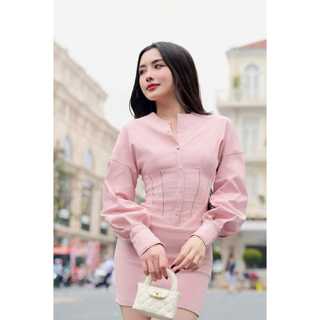 [Deal Độc Quyền] Đầm Ngắn Nữ Long Sleeves Corset Form, Chất Vải Cotton Thun Hàn Thoải Mái, WDN105 SOME HOW STORE