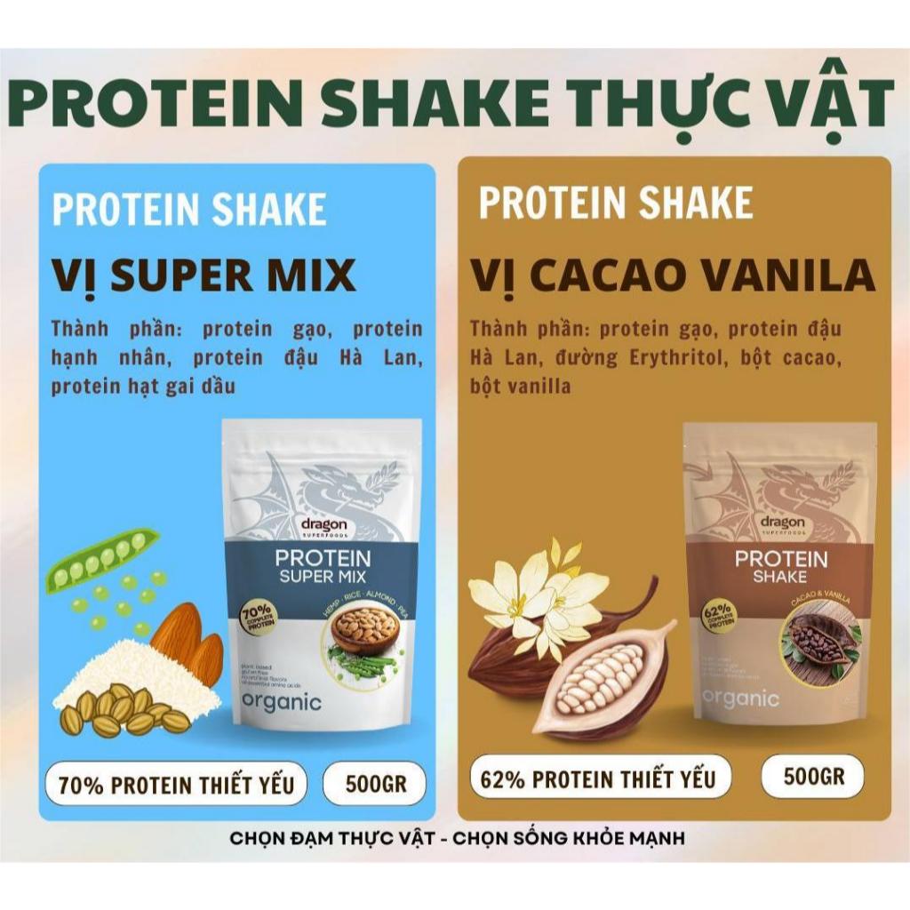 Bột Protein Shake thuần chay hữu cơ Dragon Superfoods