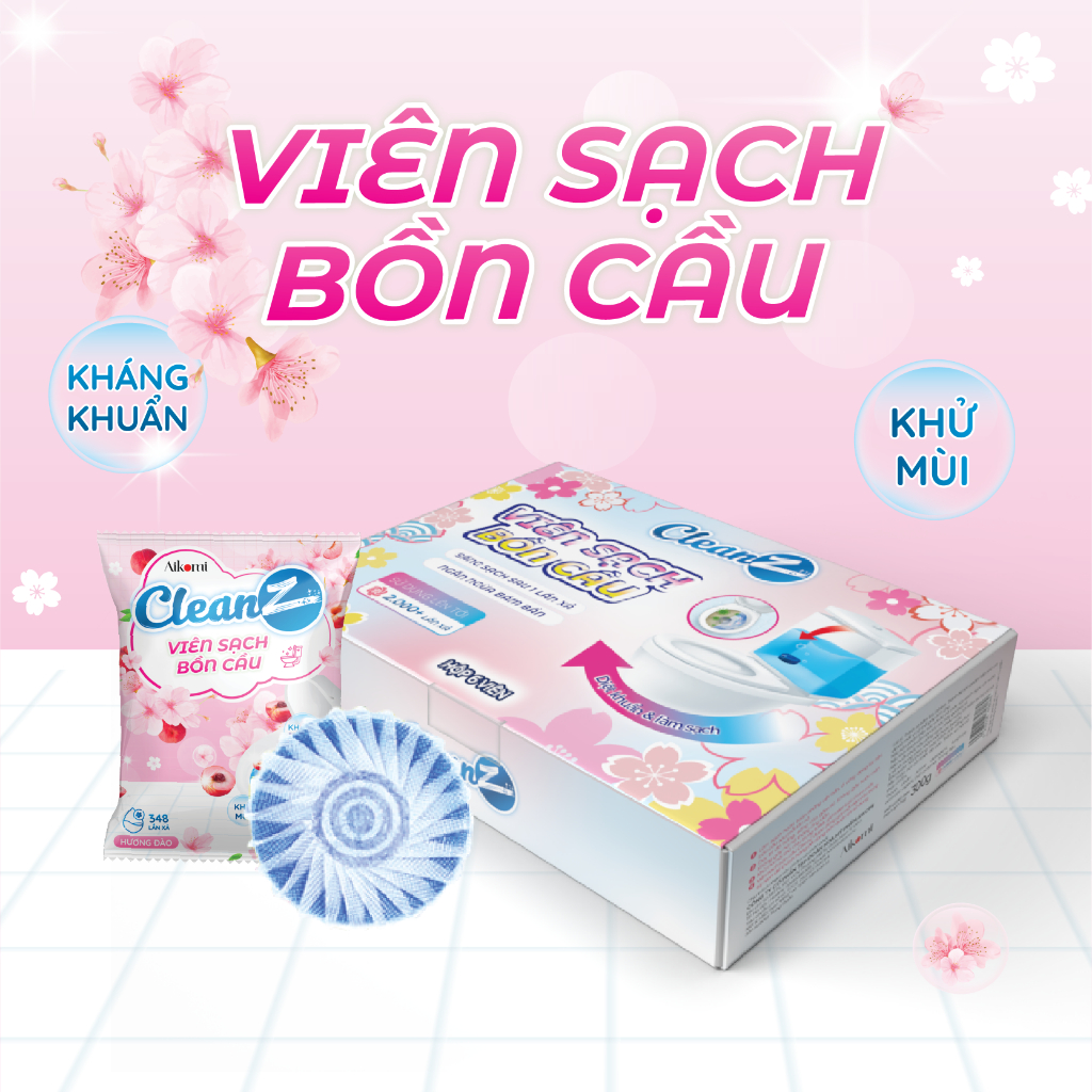 Ảnh Combo 12 Viên sạch bồn cầu CleanZ thả bồn cầu sạch khuẩn tẩy sạch mảng bám khử mùi diệt vi khuẩn toilet 2
