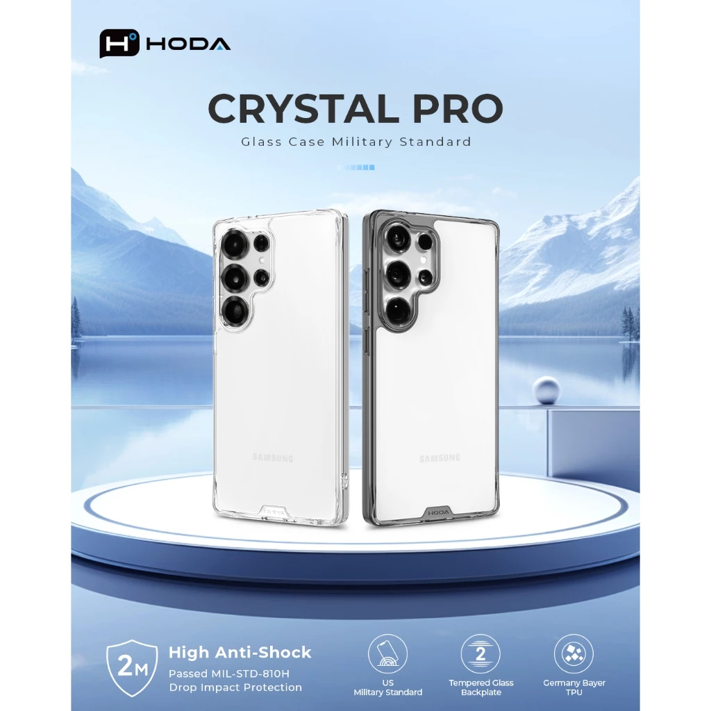 [ Chống Sốc ] Ốp Hoda Crystal Pro Viền TPU Dẻo Chống Sốc Đạt Chuẩn cho SamSung S25Ultra