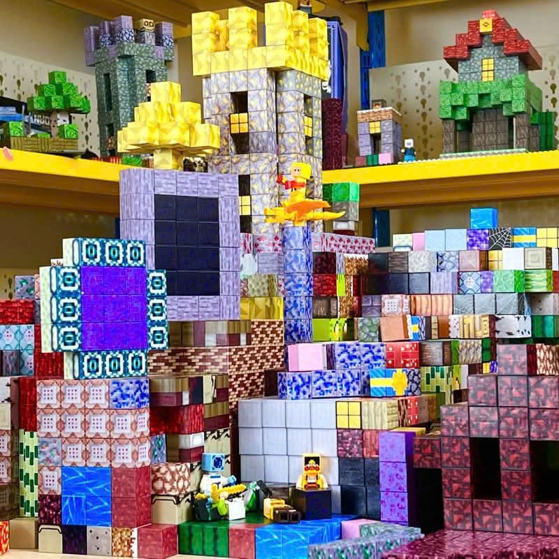 Ảnh Đồ Chơi Xếp Hình Nam Châm Minecraft  , Đồ Chơi Lắp Ghép Cho Bé Thoả Sức Sáng Tạo 2