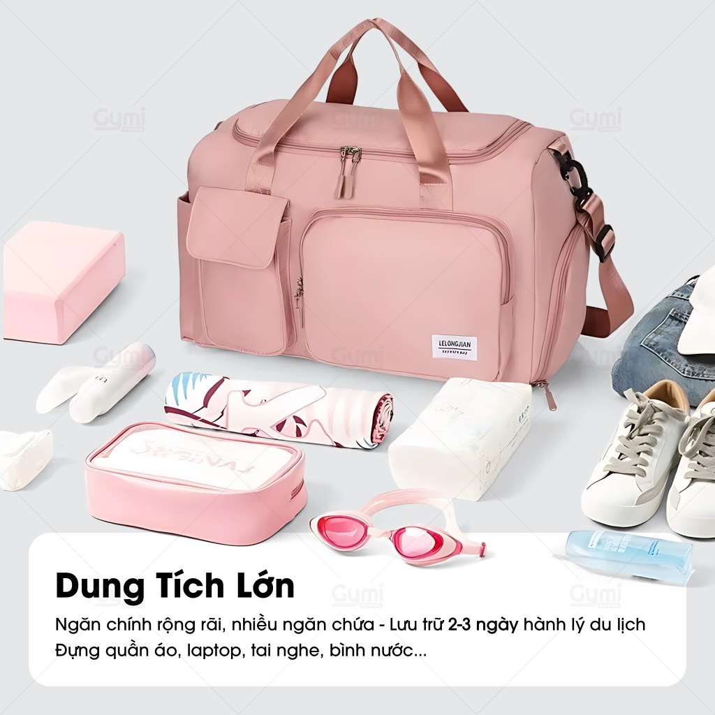 Túi Xách Du Lịch Có 3 Ngăn, Kèm Ngăn Để Giày, Tập Gym, Đi Bơi Chống Nước Cao Cấp, Có Ngăn Ngoài - Tui3Ngan