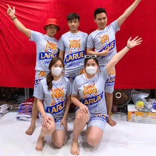 ⚡️RẺ VÔ ĐỊCH ⚡️ Bộ Thể Thao Nam Cổ Tròn Chất Thun Lạnh Ép Vân Chìm Co Giãn, Mềm Mịn LARUE BẠC Phong Cách KL2