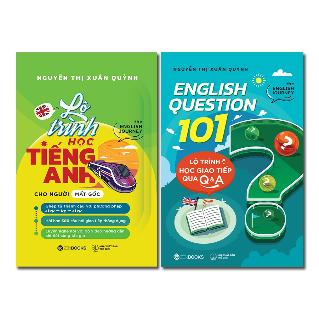 Combo Sách Lộ Trình - Học Tiếng Anh Cho Ngươi Mất Gốc + Học Giao Tiếp Qua Q&A (2 Quyển)