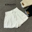 QUẦN SHORT JEANS ĐÙI NỮ LƯNG CAO PHỐI REN LƯNG MÀU TRẮNG ĐEN KEM SIÊU CÁ TÍNH XỊN SÒ QS890