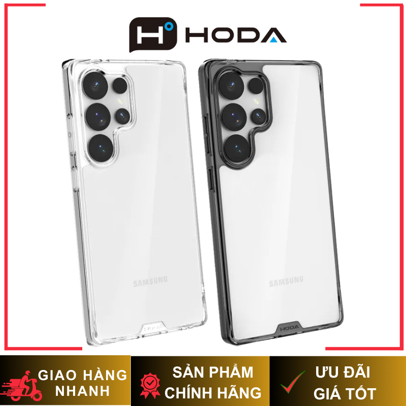 [ Chống Sốc ] Ốp Hoda Crystal Pro Viền TPU Dẻo Chống Sốc Đạt Chuẩn cho SamSung S25Ultra