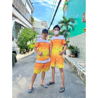 Đồ Bộ Quần Áo BỌT BIA Mùa Hè Thời Trang Nam Nữ Phong Cách Trẻ Trung,sét thể thao mặc nhà tập gym cặp nhóm KL2