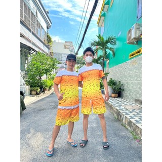Đồ Bộ Quần Áo BỌT BIA Mùa Hè Thời Trang Nam Nữ Phong Cách Trẻ Trung,sét thể thao mặc nhà tập gym cặp nhóm KL2