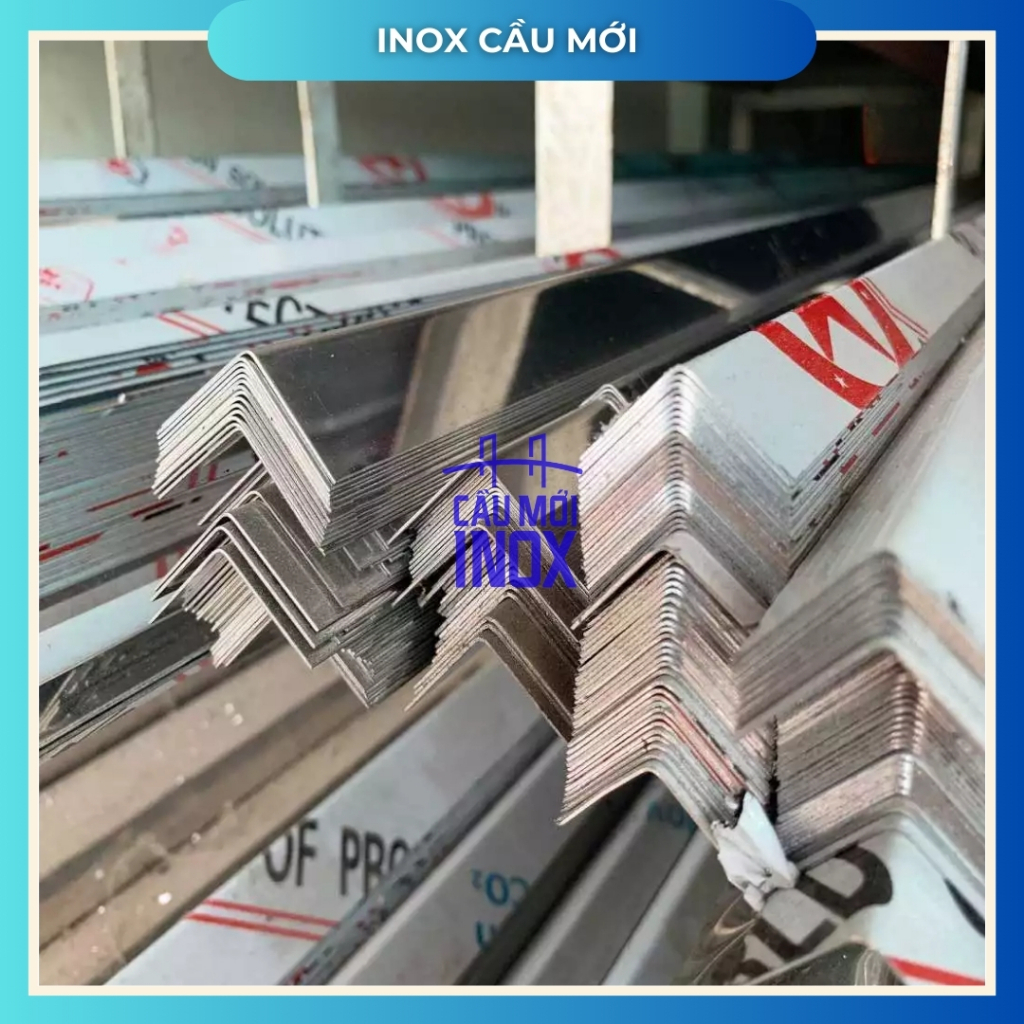 Nẹp V inox 304, kích thước 10mm, 15mm, 20mm, 25mm, 30mm, 40mm, độ dày 0.6mm, 0.8mm, 1mm, uy tín