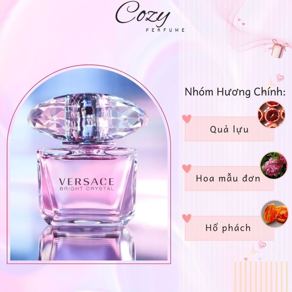 Nước hoa nữ Versace Bright Crystal Chiết 5ml/10ml Hương thơm Nữ tính, Năng động - Cozy Perfume