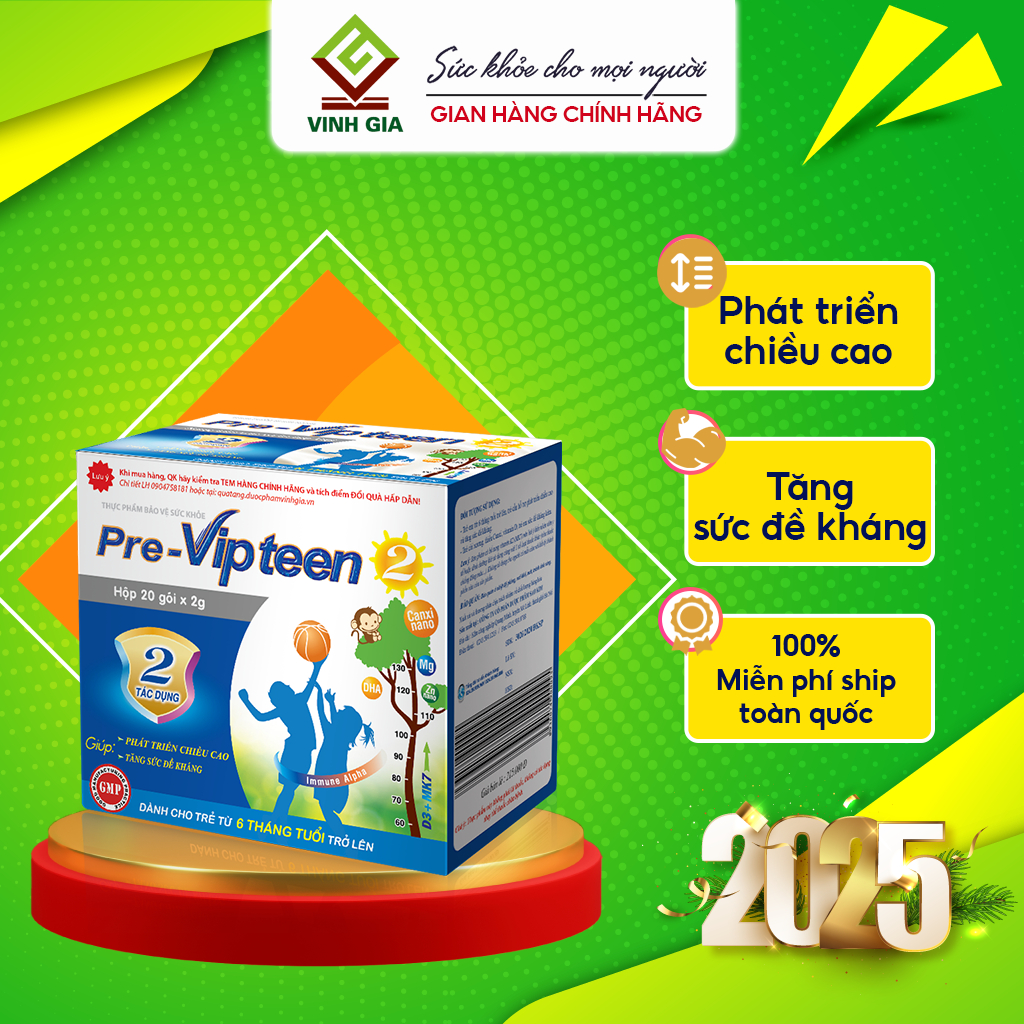 Ảnh Cốm Tăng Chiều Cao Pre-Vipteen 2, Tăng Sức Đề Kháng Cho Trẻ Từ 6 Tháng Tuổi 1