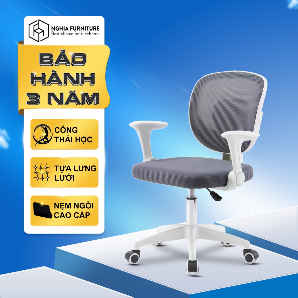 Ảnh Ghế chống gù cho bé Nghia furniture Ergo-Kid 01, thiết kế công thái học, nâng hạ, tay vịn gấp gọn, bảo hành 3 năm 1
