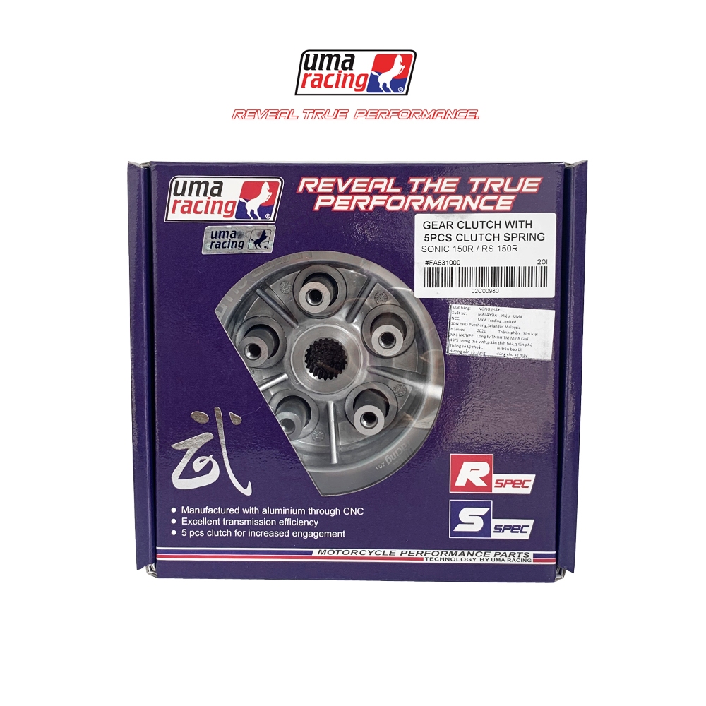 Bộ Nồi 5 Lò Xo UMA Racing Cho Honda Winner / Sonic – Tăng Độ Bám, Vận Hành Mượt Mà
