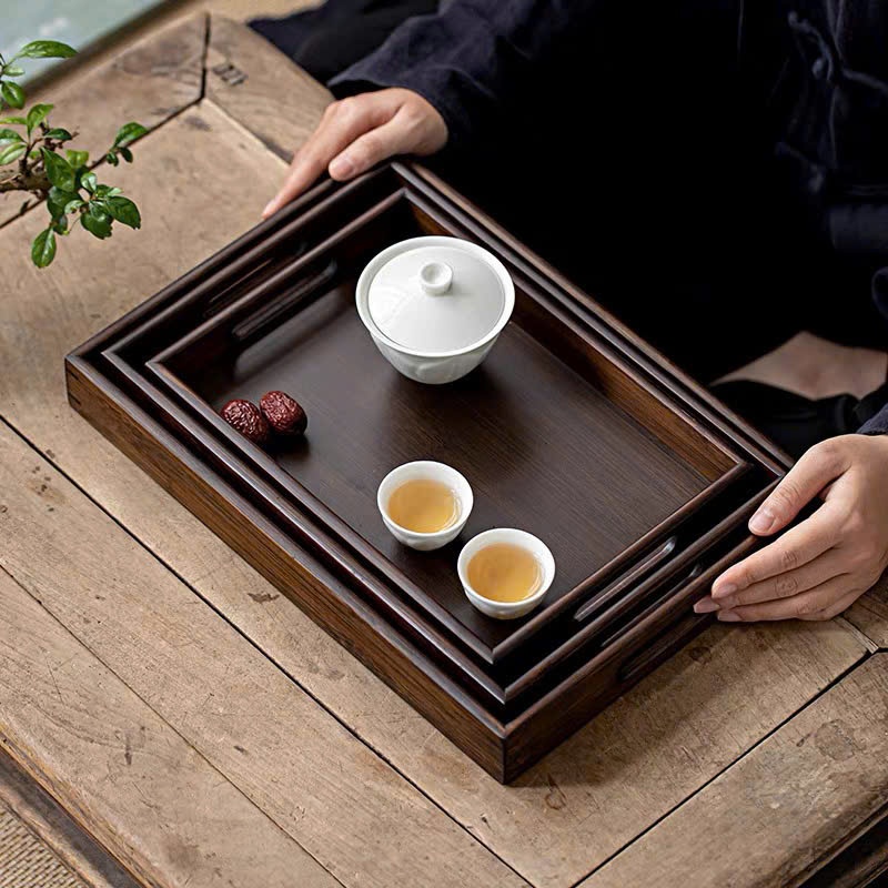 Ảnh Khay Gỗ Đa Năng Cao Cấp Có Tay Cầm VUADECOR Dày 4cm Dùng Để Bưng Bê Đồ Ăn Đồ Uống Nhà Hàng, Khách Sạn, Cafe 2