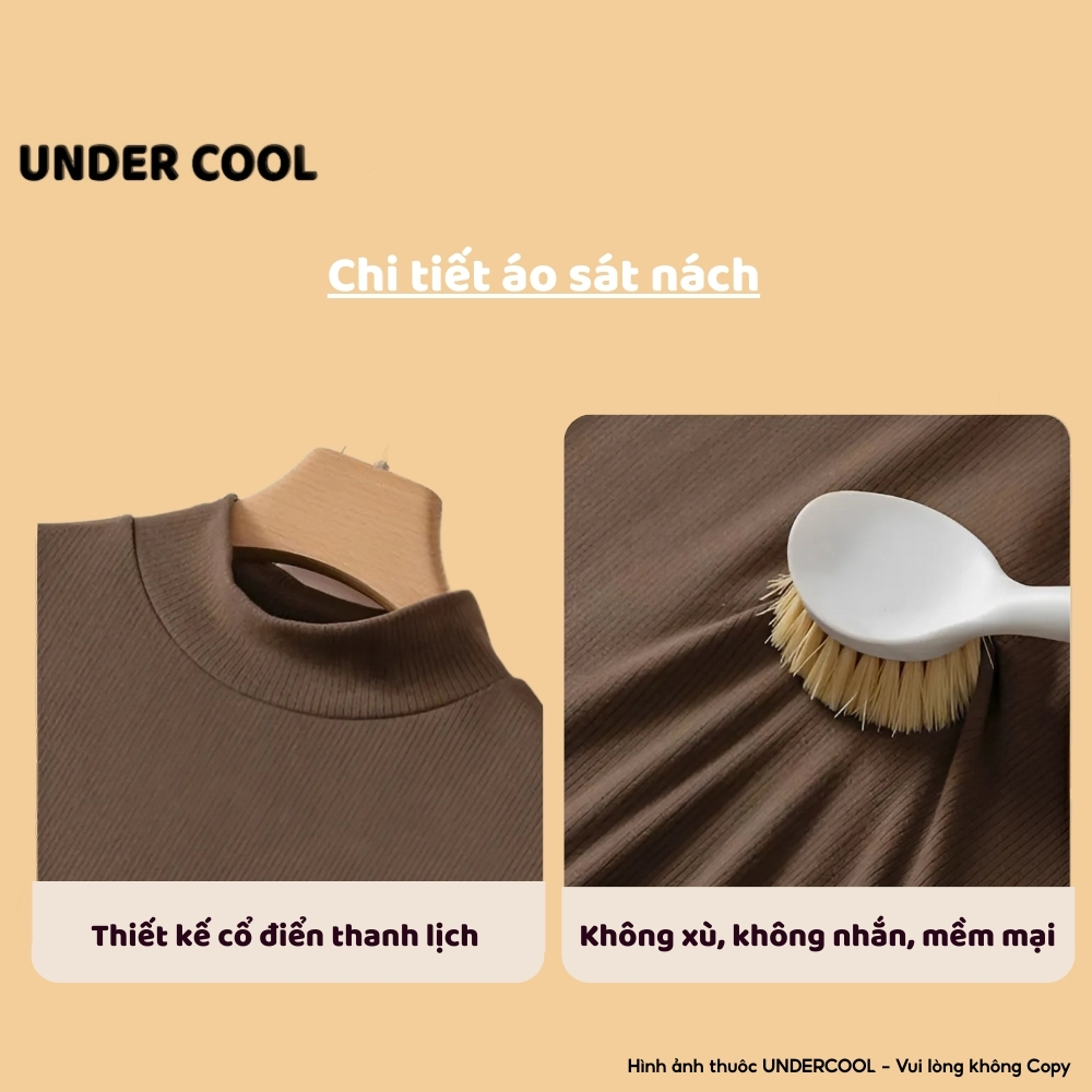 Áo Sát Nách, Áo 3 Lỗ UNDERCOOL Cổ 3 Phân Nỉ Ép Cao Cấp Không Bai Xù 5 Màu Full Size 40-65kg ABL32