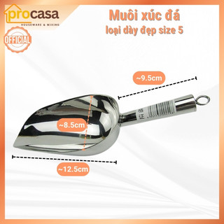 Muôi - muỗng xúc đá inox dày đẹp size 3 4 5