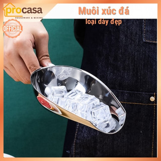 Muôi - muỗng xúc đá inox dày đẹp size 3 4 5