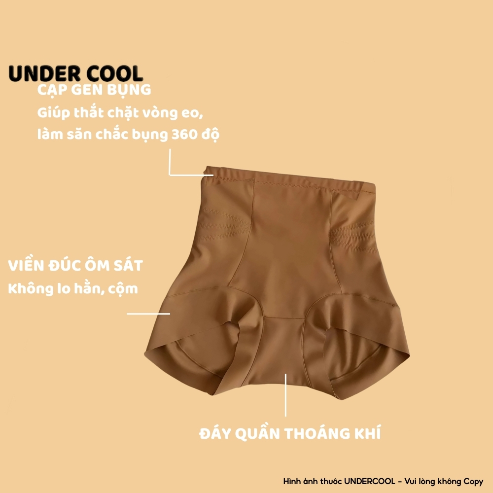 SET 2 Quần Gen Nịt Bụng UNDERCOOL Cao Cấp Tạo Vòng 3 Đẫy Đà Bụng Thon Có Khóa Kéo Giấu Vân Đùi QLD16