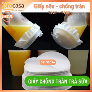 [Set 500 tờ] Giấy nến chống tràn trà sữa - giấy lót bánh 2 mặt - giấy lót dimsum