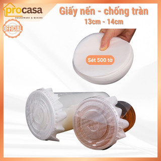 [Set 500 tờ] Giấy nến chống tràn trà sữa - giấy lót bánh 2 mặt - giấy lót dimsum