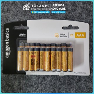 20 viên Pin Amazon Basics Mỹ Alkaline AA/AAA  (pin kiềm, pin tiểu , pin điều khiển Mic hát,...) Pin Duracell, PKCELL