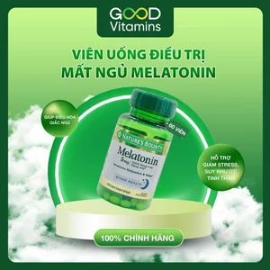Viên Uống Hỗ Trợ Điều Hoà Giấc Ngủ Melatonin Nature's Bounty Hộp 60 viên 5 mg Goodvitamin