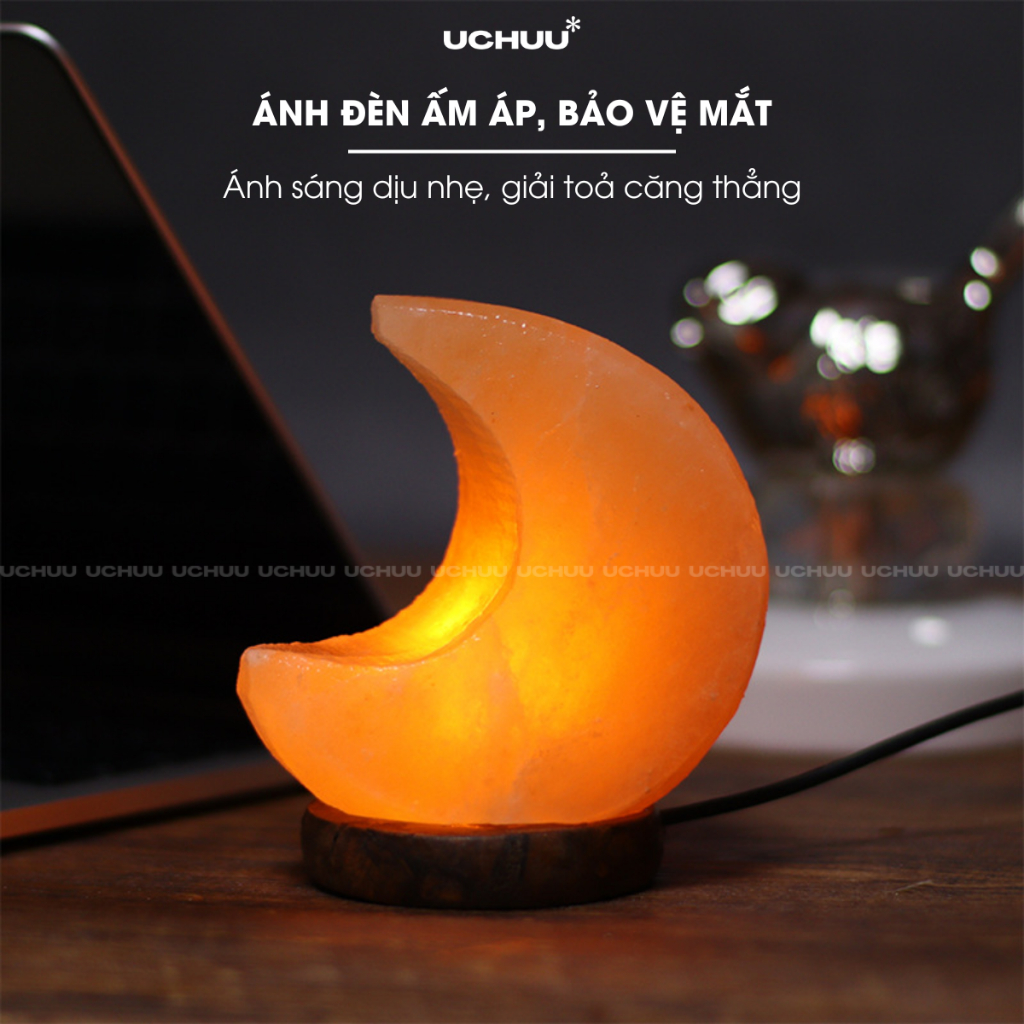 Đèn Đá Muối UCHUU Đèn Muối Hồng Himalaya Cải Thiện Giấc Ngủ Làm Sạch Không Khí Trang Trí Decor | BigBuy360 - bigbuy360.vn
