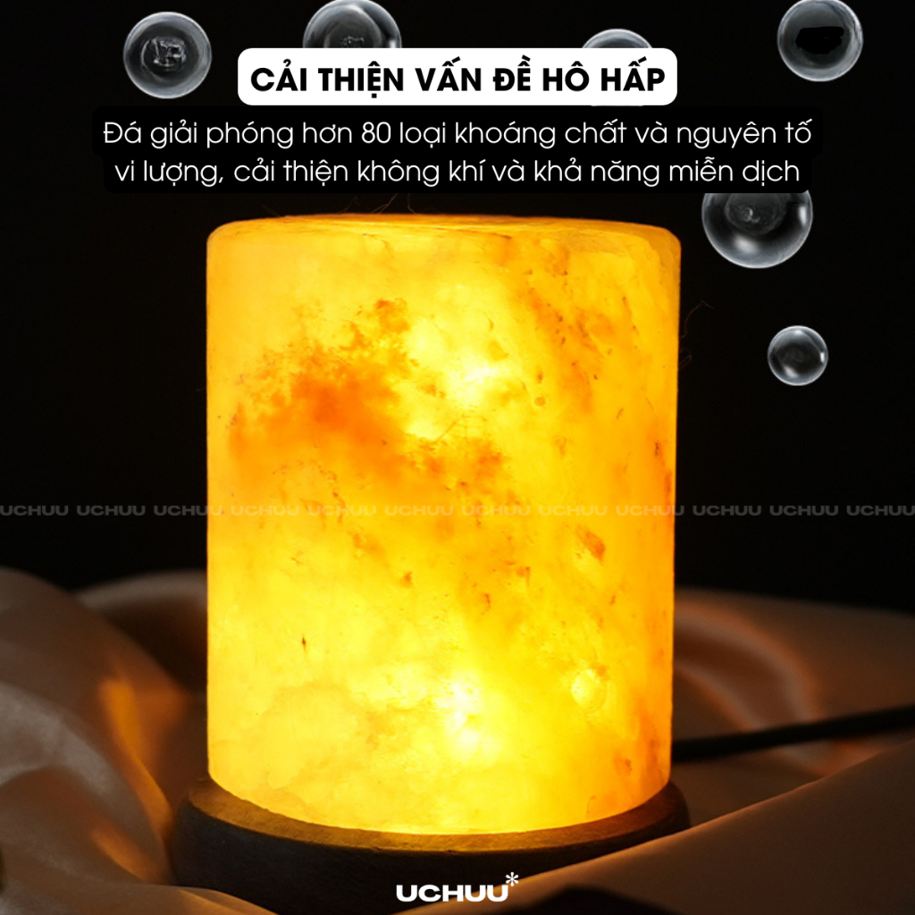 Đèn Đá Muối UCHUU Đèn Muối Hồng Himalaya Cải Thiện Giấc Ngủ Làm Sạch Không Khí Trang Trí Decor | BigBuy360 - bigbuy360.vn