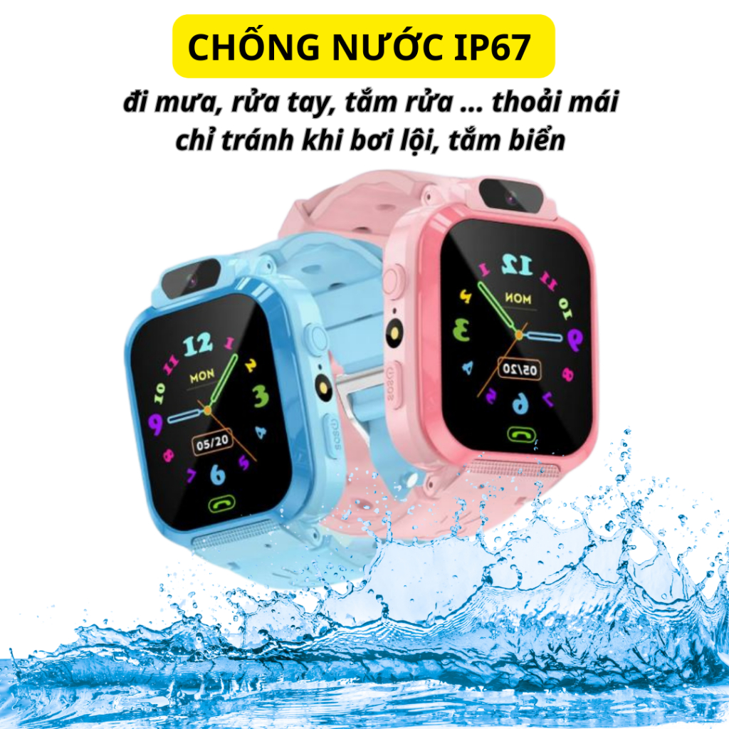 Đồng Hồ Thông Minh Lắp Sim - Q20, Định Vị, 4G, cho Trẻ Em Học Sinh ...